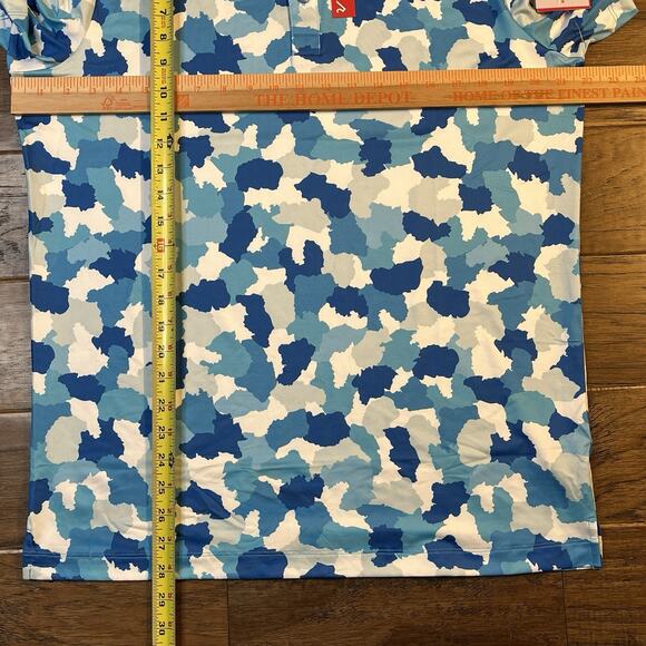 Redvanly Dawson Polo Athletic Luxury Golf Shirt Moisture Wicking Blue Men's Med - Picture 5 of 7